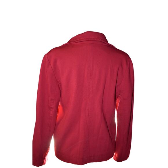 CHICOS Red Blazer Women's size small, Office wear, Comfy Soft Fabric - Picture 2 of 4